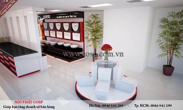 Thiết kế nội thất showroom thiết bị vệ sinh Cotto - Anh Huy - Hà Nội1